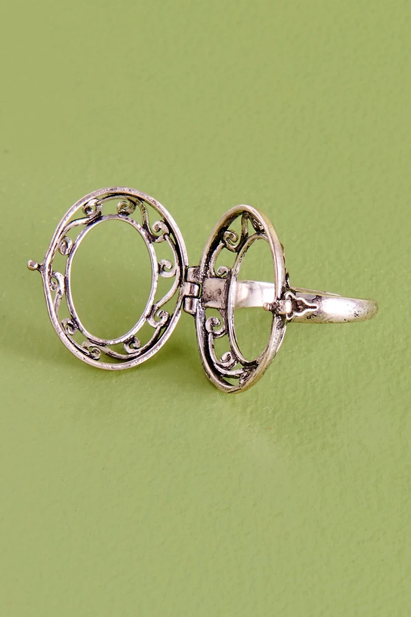 Buy Silver Adjustable Worry Stone Ring Set Online at Earthbound Trading