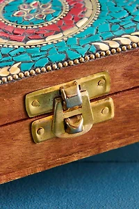 Elephant Terracotta Wood Incense Storage Box