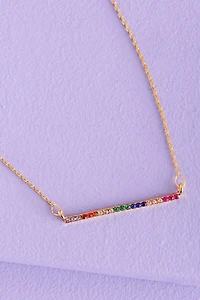 Buy Rainbow Stone Bar Necklace Online at Earthbound Trading