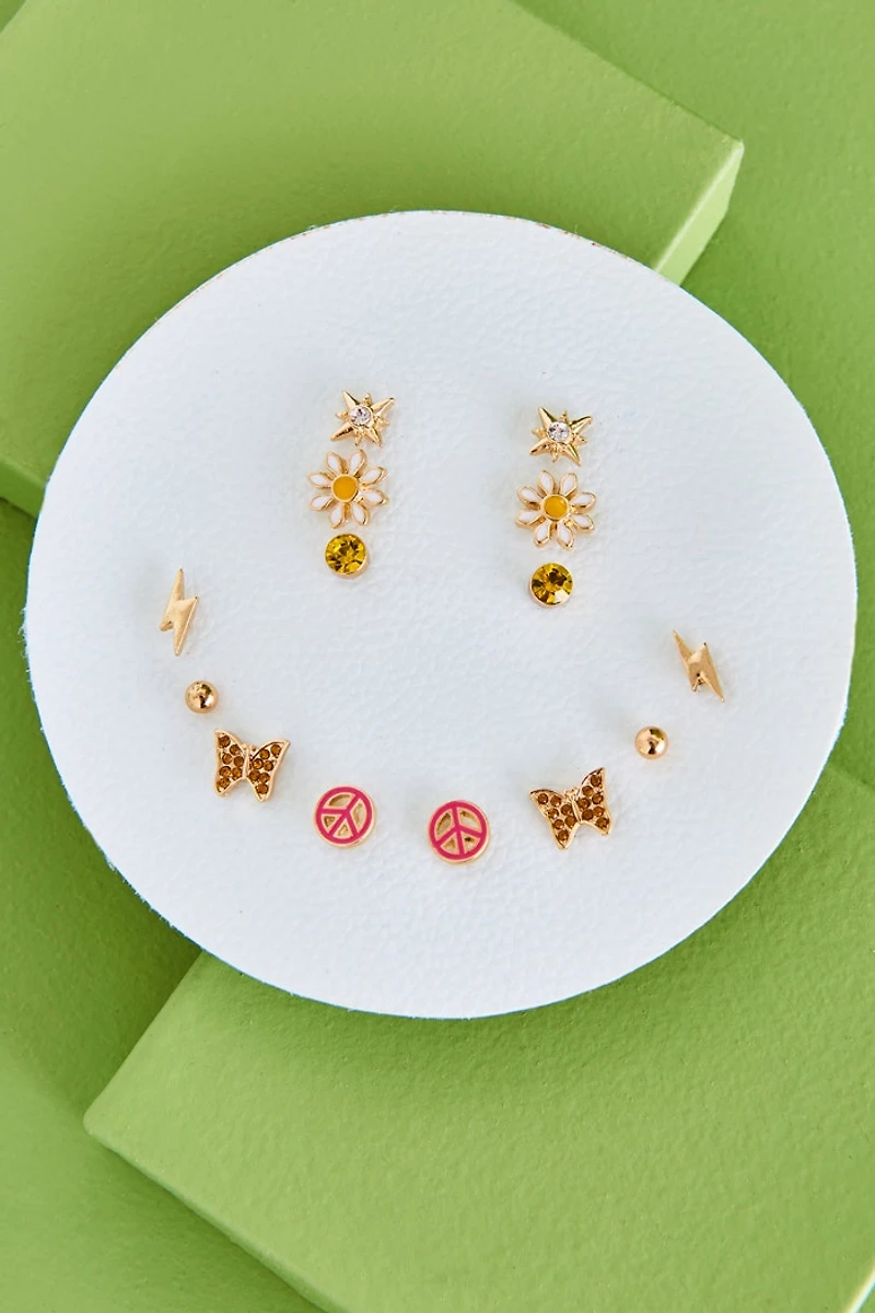 Buy Smiley Face Round Earring Set Online at Earthbound Trading