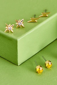Buy Smiley Face Round Earring Set Online at Earthbound Trading