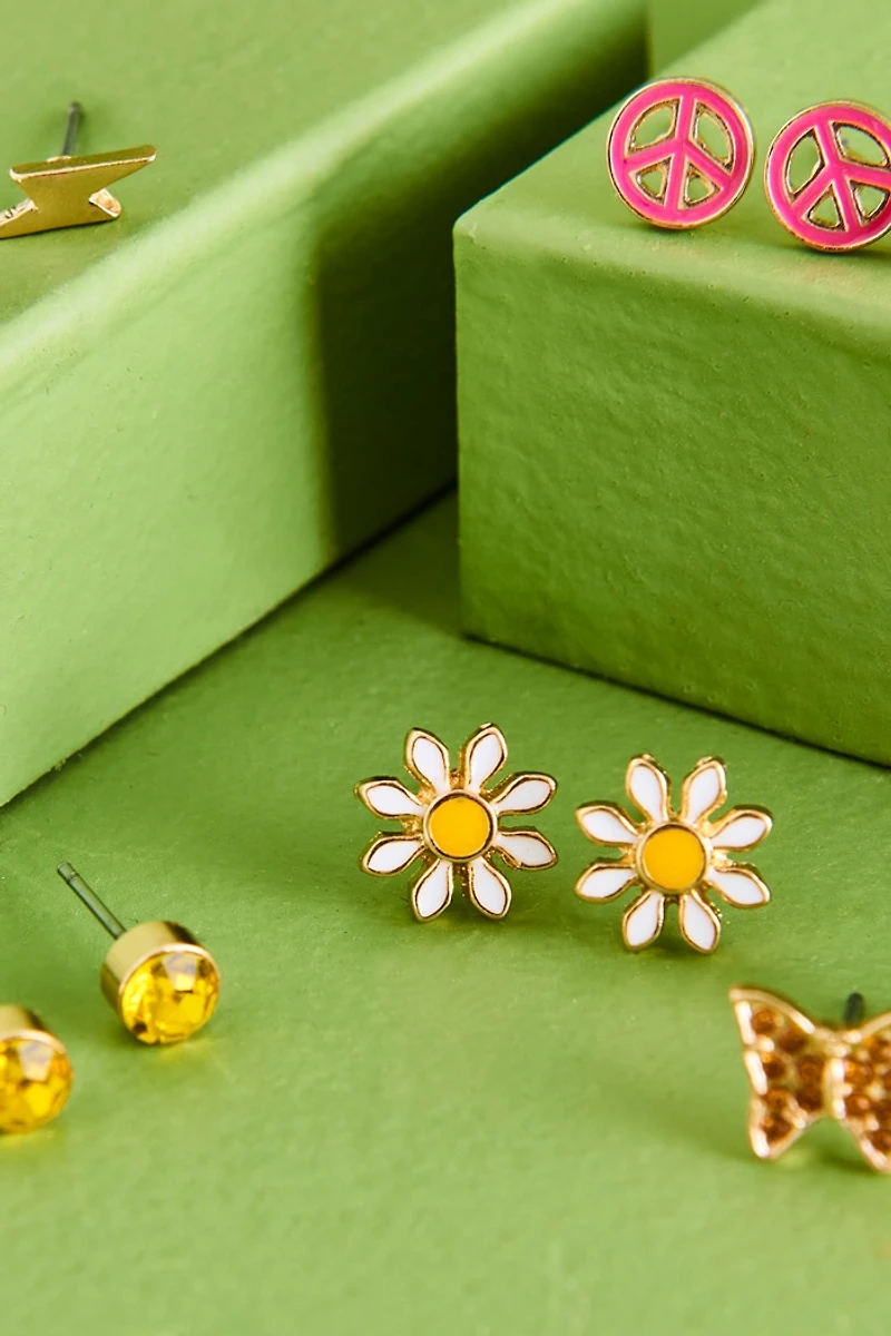 Buy Smiley Face Round Earring Set Online at Earthbound Trading