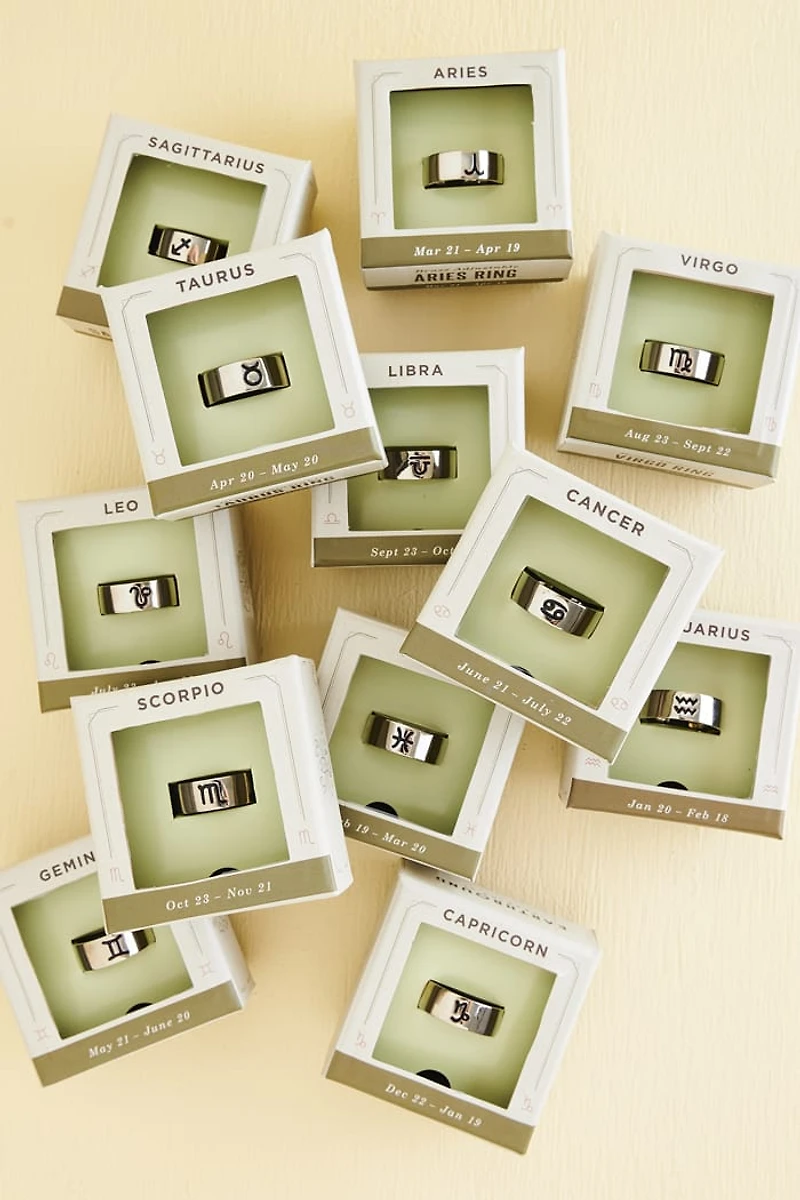 Buy Chunky Brass Zodiac Ring Online at Earthbound Trading