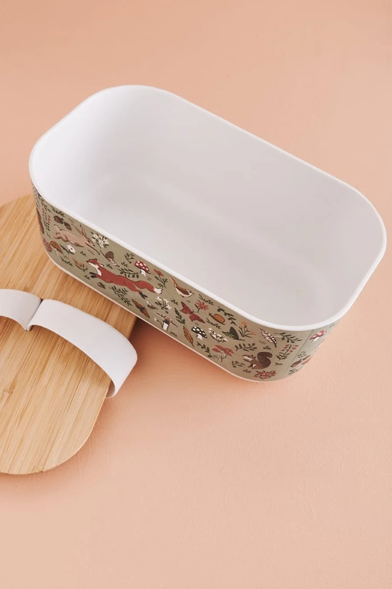 Buy EBX Woodland Creatures Bamboo Bento Box with Utensils Set