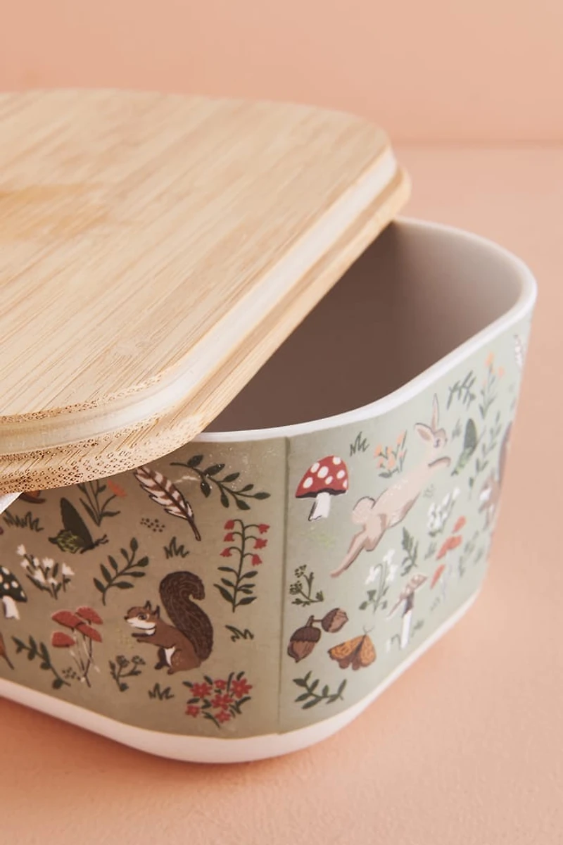 Buy EBX Woodland Creatures Bamboo Bento Box with Utensils Set