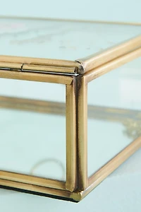 Medum Pressed Flower Glass Keepsake Box