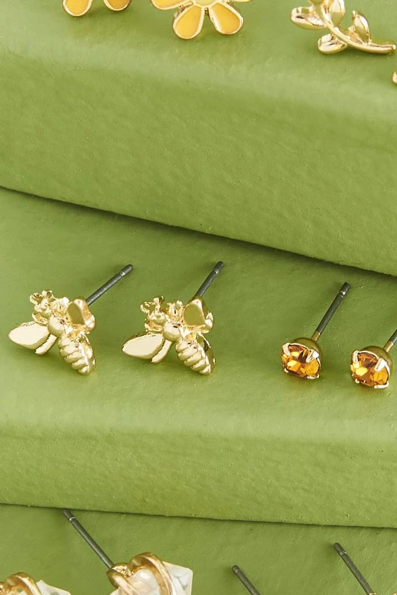 Buy Orange Yin Yang Round Earring Set Online at Earthbound Trading