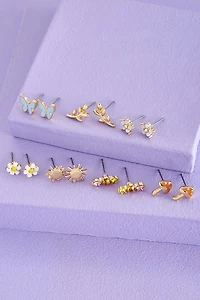 Buy Pink Butterfly Round Earring Set Online at Earthbound Trading