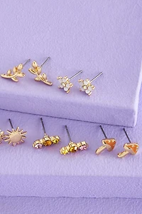 Buy Pink Butterfly Round Earring Set Online at Earthbound Trading