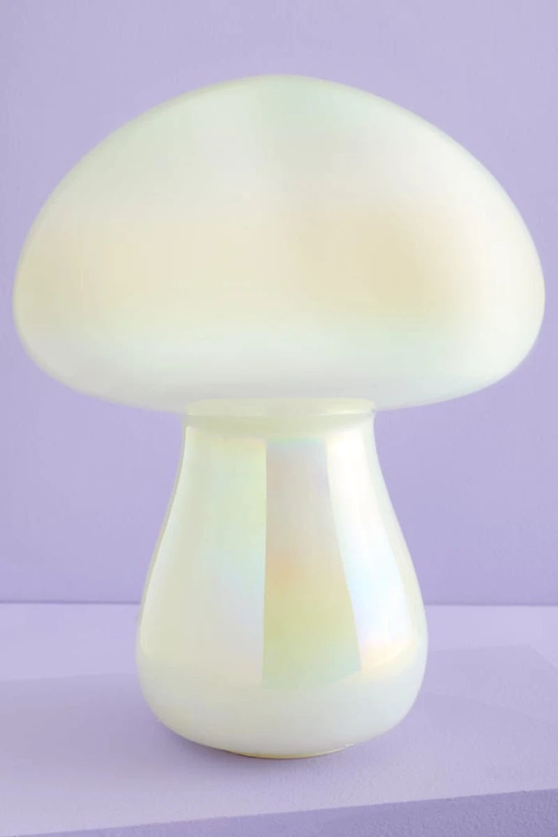 Large Opalescent Mushroom Lamp
