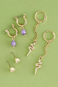 Buy Velvet Amethyst Moon Earring Set Online at Earthbound Trading