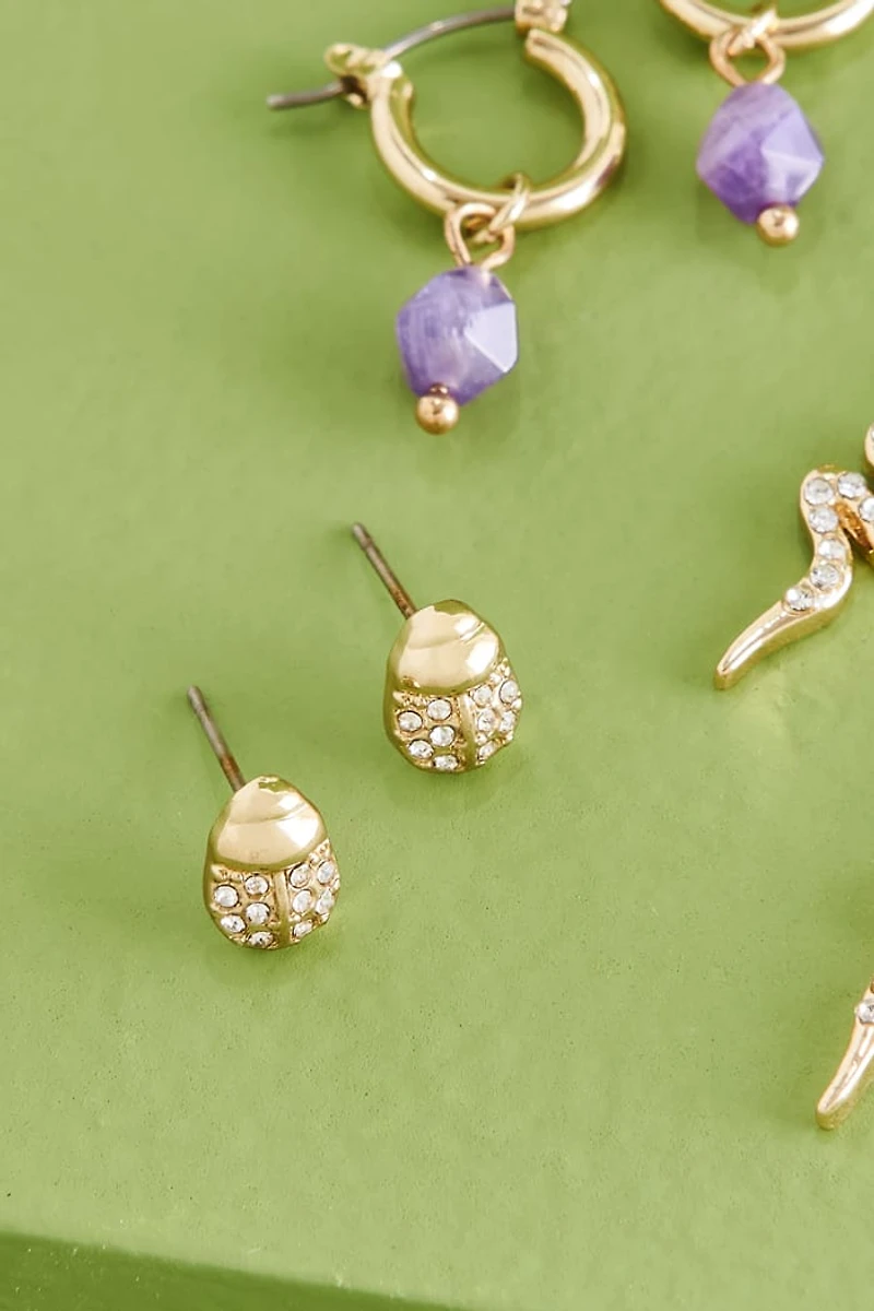 Buy Velvet Amethyst Moon Earring Set Online at Earthbound Trading