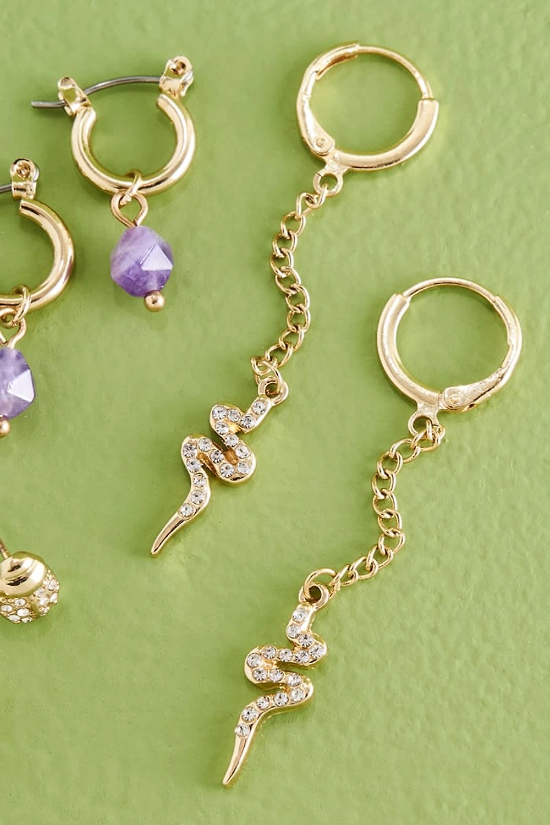 Buy Velvet Amethyst Moon Earring Set Online at Earthbound Trading