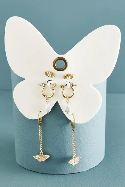 Velvet Howlite Butterfly Earring Set
