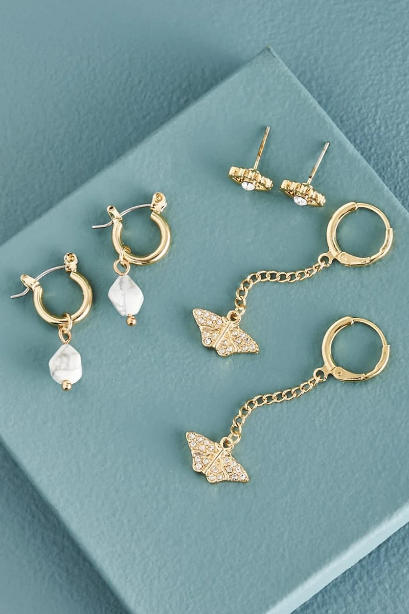 Buy Velvet Howlite Butterfly Earring Set Online at Earthbound Trading