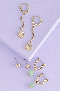 Buy Velvet Jade Weed Leaf Earring Set Online at Earthbound Trading