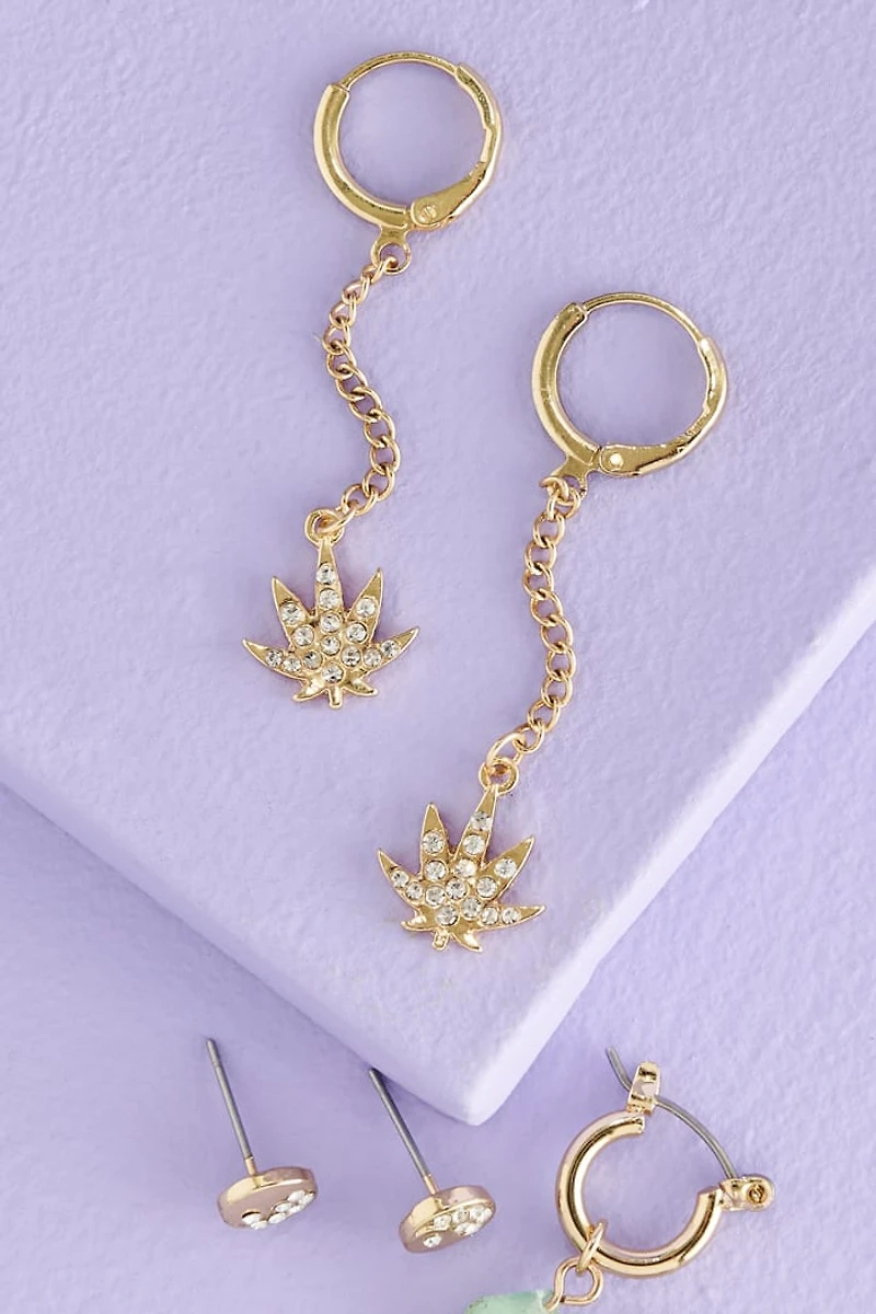 Buy Velvet Jade Weed Leaf Earring Set Online at Earthbound Trading