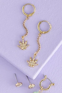 Buy Velvet Jade Weed Leaf Earring Set Online at Earthbound Trading