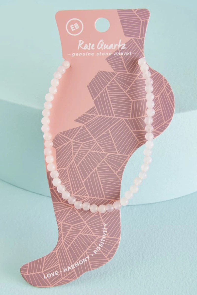 Buy Rose Quartz Anklet Online at Earthbound Trading