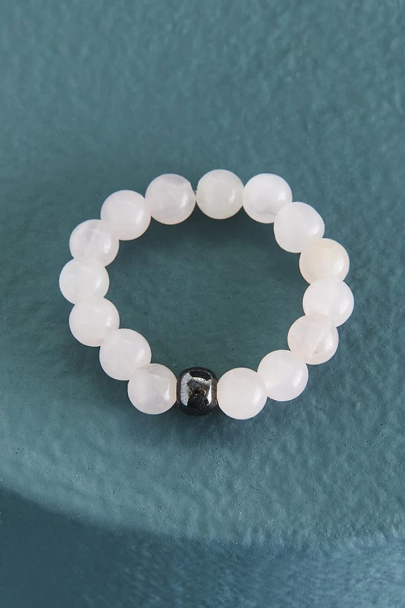 Buy Rose Quartz and Hematite Balance Ring Online at Earthbound Trading