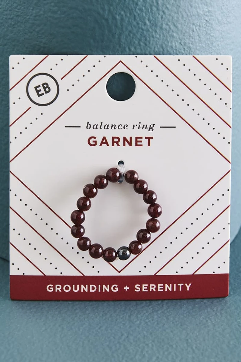 Buy Garnet and Hematite Balance Ring Online at Earthbound Trading
