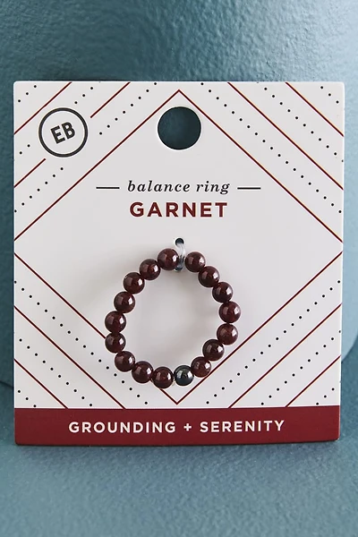Garnet and Hematite Balance Ring