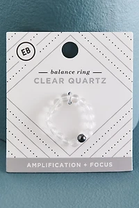 Buy Clear Quartz and Hematite Balance Ring Online at Earthbound Trading