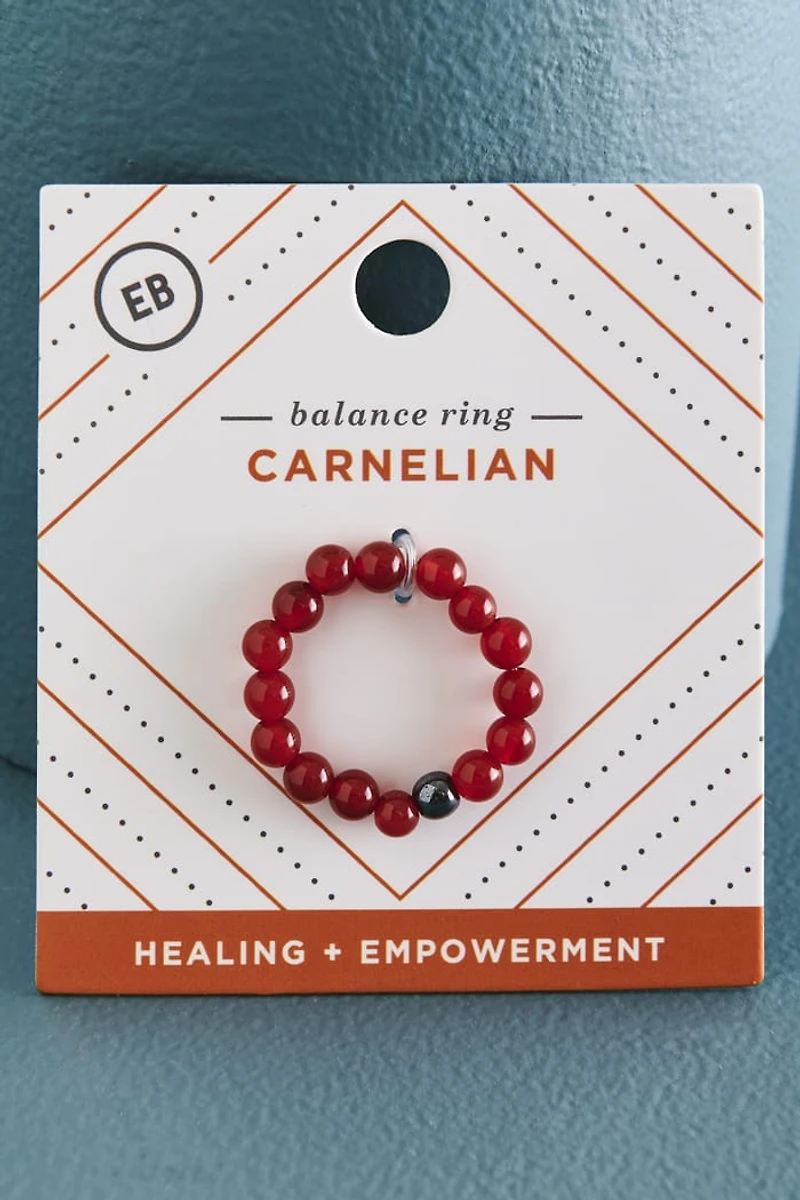 Buy Carnelian and Hematite Balance Ring Online at Earthbound Trading