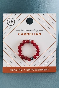 Buy Carnelian and Hematite Balance Ring Online at Earthbound Trading