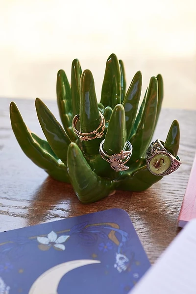 Buy Green Succulent Plant Ring Holder Online at Earthbound Trading