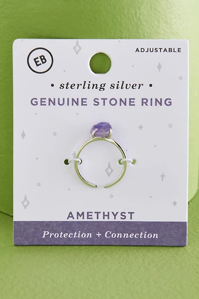 Amethyst Sterling Silver Stone Ring