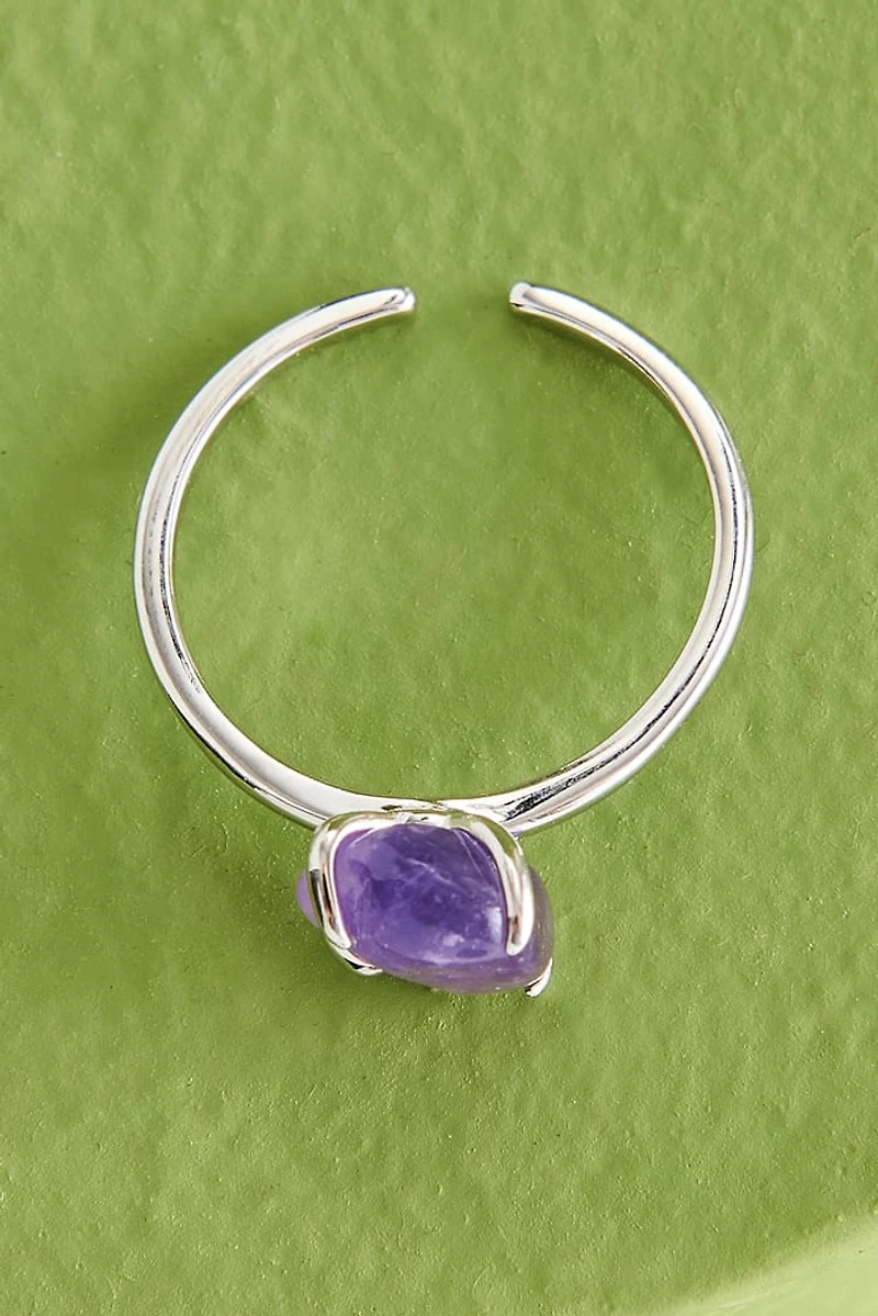 Amethyst Sterling Silver Stone Ring