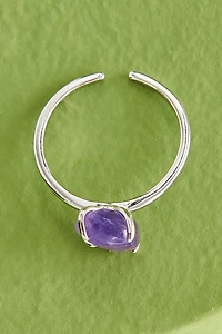 Amethyst Sterling Silver Stone Ring