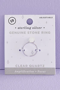 Buy Clear Quartz Sterling Silver Stone Ring Online at Earthbound Trading