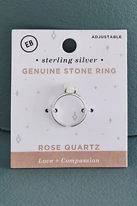 Buy Rose Quartz Sterling Silver Stone Ring Online at Earthbound Trading