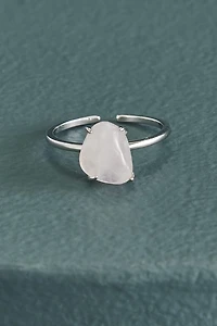 Buy Rose Quartz Sterling Silver Stone Ring Online at Earthbound Trading