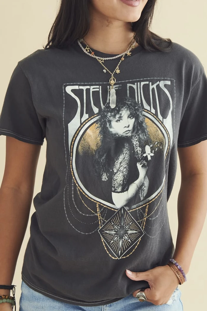 Grab the Grey Stevie Nicks T - Shirt Iconic boho Rock Style