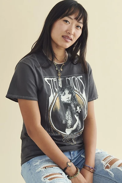 Grab the Grey Stevie Nicks T - Shirt Iconic boho Rock Style