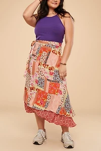 Buy Patchwork Garden Sari Wrap Skirt  Online at Earthbound Trading
