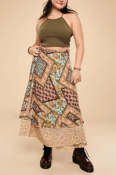 Buy Floral Mandala Sari Wrap Skirt  Online at Earthbound Trading