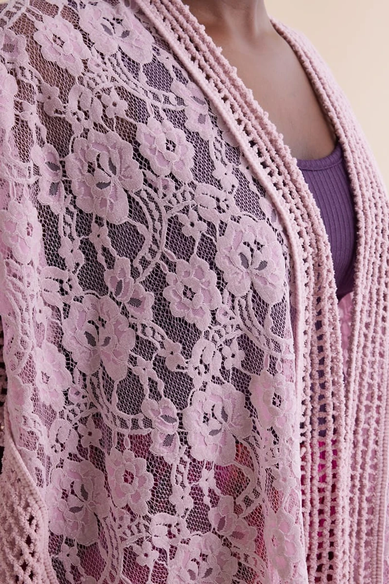Buy Dusty Rose Lace Shawl Online at Earthbound Trading