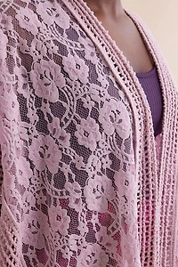 Buy Dusty Rose Lace Shawl Online at Earthbound Trading