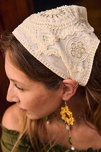 Buy Pearl Beaded Lace Hair Scarf Online at Earthbound Trading