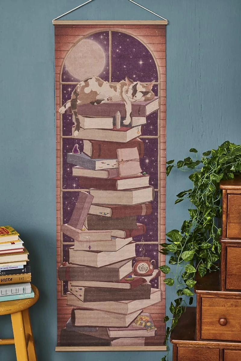Buy EBX Cat Book Tower Wall Art Banner Online at Earthbound Trading