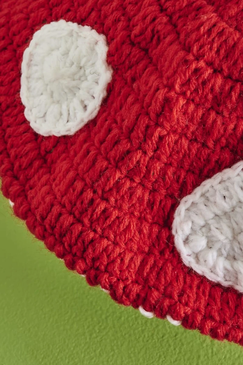 Buy Red Mushroom Crochet Beret Online at Earthbound Trading