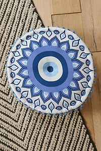 Buy Blue Evil Eye Meditation Pouf  Online at Earthbound Trading
