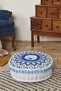 Buy Blue Evil Eye Meditation Pouf  Online at Earthbound Trading