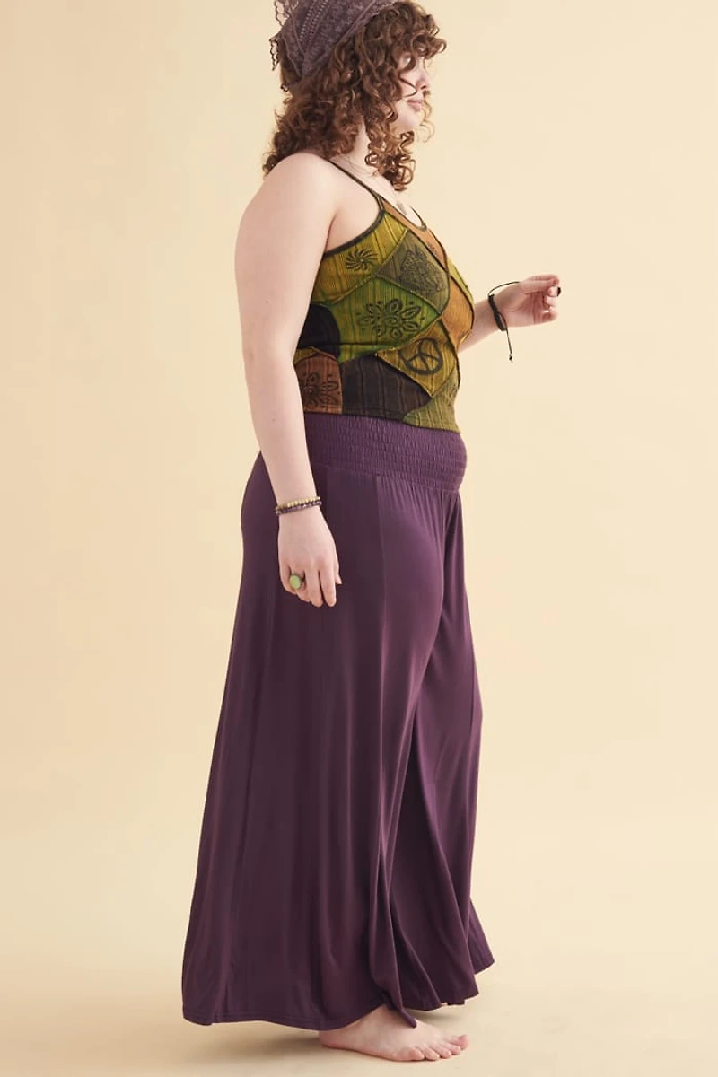 Dreamy Plum Barcelona Pants - Flowy & Free-Spirited!