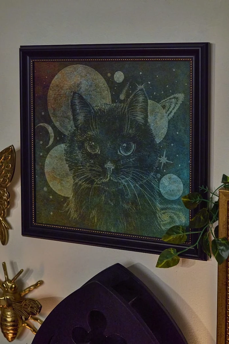 Celestial Cat Framed Wall Art
