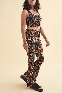 Shop Woodland Mushroom Flare Pants - boho Statement Style